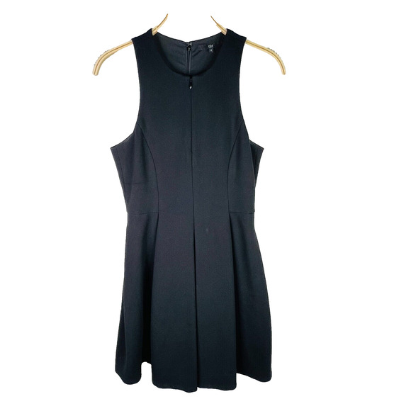 Tibi Women Sz 2 Dress Black Tank Sleeveless Pleated A‎ Line Zip Front & Back - Picture 1 of 11
